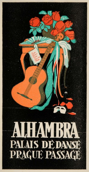 Alhambra vintage travel poster